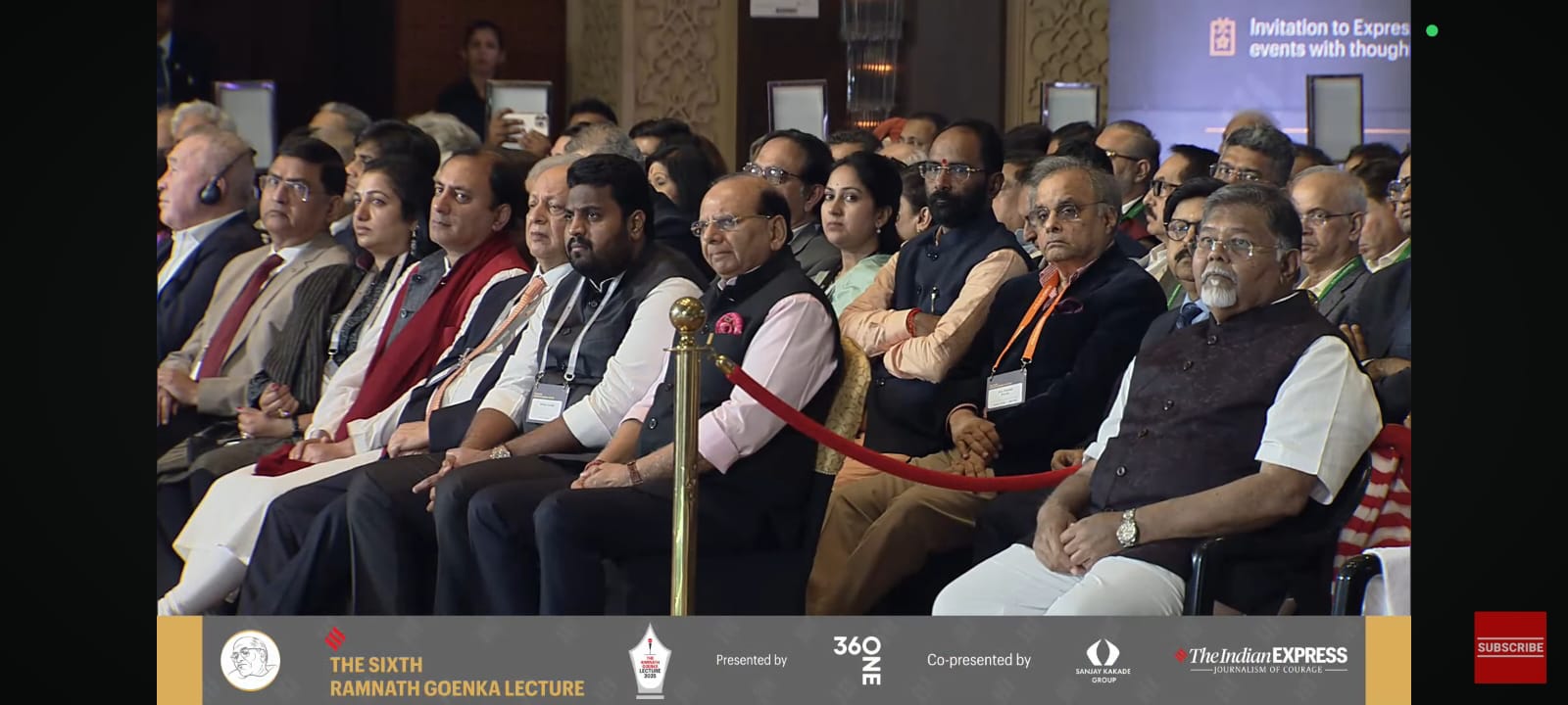 Attended the Sixth Ramnath Goenka Lecture - Post Image